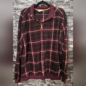 Plaid Quarter Zip Frye and Co Size XXL